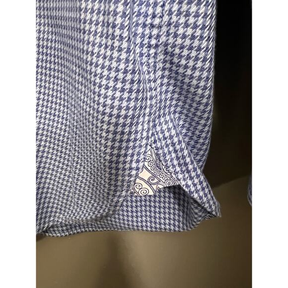 Ted Baker Blue Gingham Check Long Sleeve Button Down Shirt - 15.5, 32/33 - Picture 10 of 11
